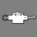 4mm Clip & Key Ring W/ Colorized 4 Door Crown Vic Car Key Tag